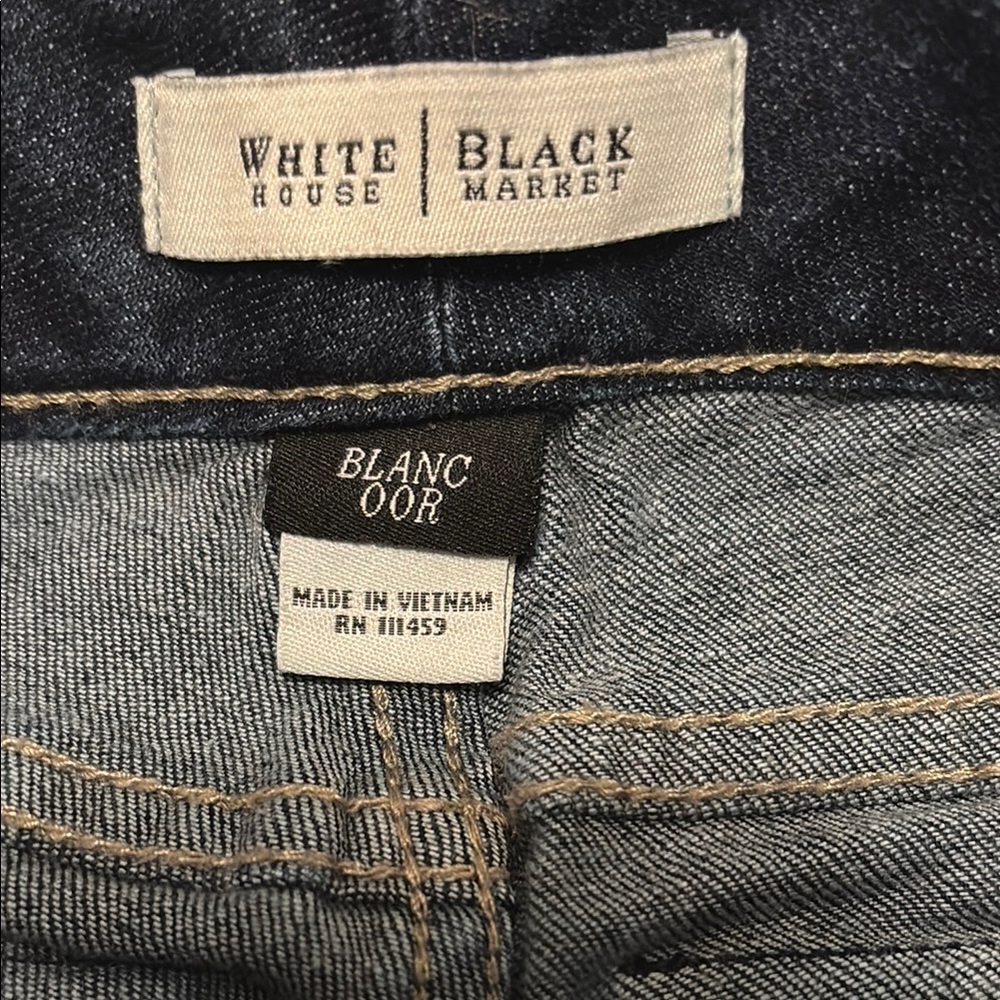 New WHBM Women's Dark Blue wide leg Jeans 00 - Picture 6 of 9
